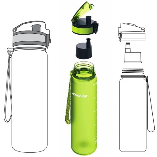 Аквафора Bidon Filtering Bottle для зеленой воды 0,5 л + твердый фильтр