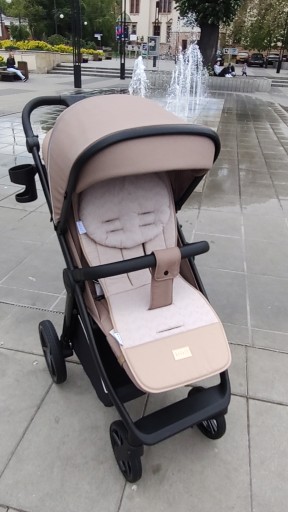 Вставка в коляску BELOFF CYBEX, муслин, с вышивкой, кофейный