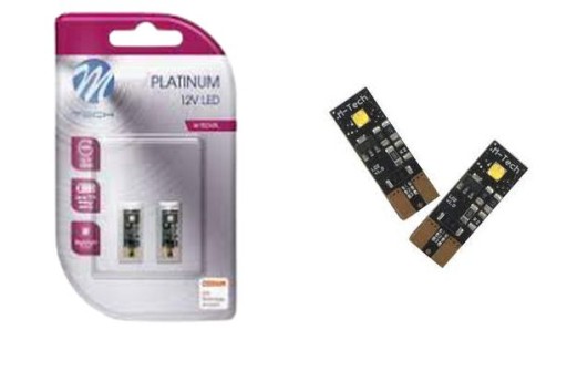 Светодиодные лампы M-Tech 12V W5W 2x диод OSRAM H.Power