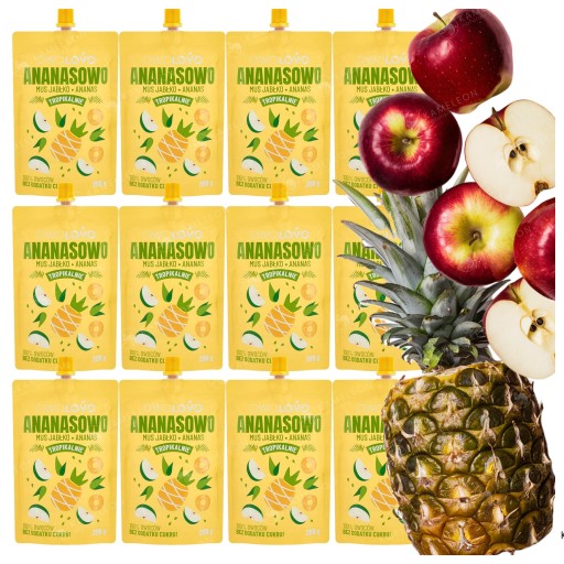 Фруктовое пюре OWOLOVO TROPICAL АНАНАС ЯБЛОКО АНАНАС 200г х12 2,4КГ