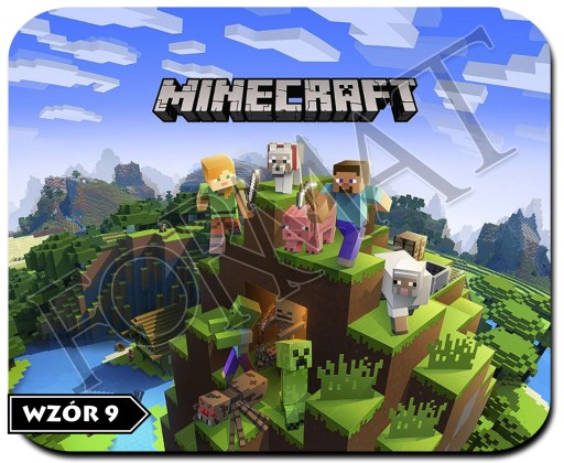 Коврик для мыши MINECRAFT - HD КАЧЕСТВО + НАДПИСЬ!