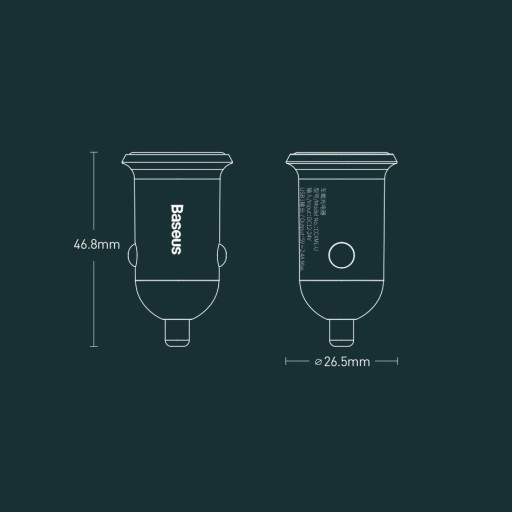 АВТОМОБИЛЬНОЕ ЗАРЯДНОЕ УСТРОЙСТВО BASEUS FAST USB, МАЛЕНЬКОЕ, МОЩНОЕ ДЛЯ ПРИГОРЯЧИКА