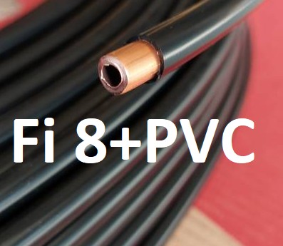 МЕДНАЯ ТРУБА МЕДНАЯ ГАЗОВАЯ ТРУБА FI8 ПВХ 5 м.