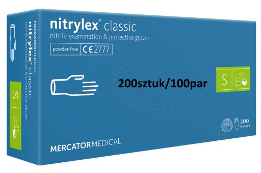 Перчатки нитриловые nitrylex classic S 200 шт.