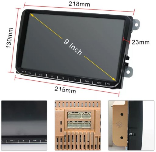 РАДИО 2DIN ЭКРАН 9 НАВИГАЦИЯ VW PASSAT ANDROID USB