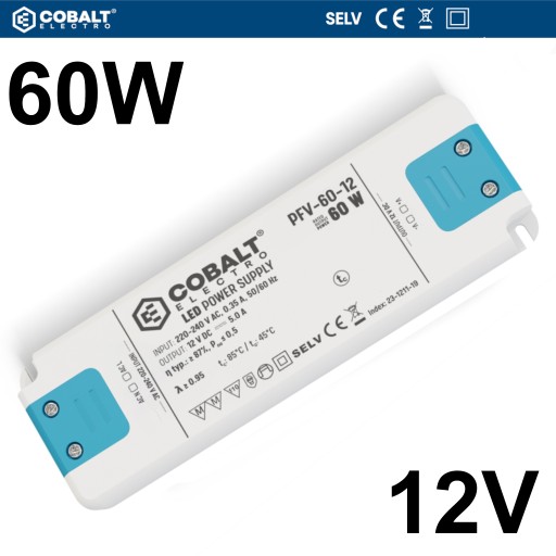 БЛОК ПИТАНИЯ ДЛЯ СВЕТОДИОДНЫХ ЛЕНТ ULTRA SLIM IP20 PFV 60Вт 12В