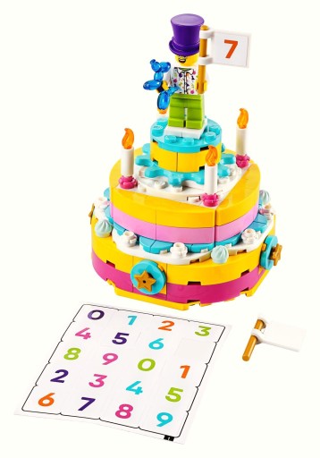 Оригинальный торт на день рождения LEGO Bricks 40382, 141 шт.