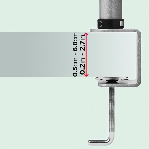 Duronic DM352 SR Uchwyt do dwóch monitorów srebrny