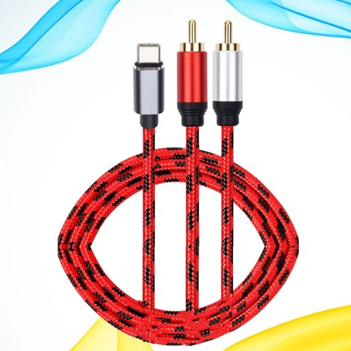 АУДИОКАБЕЛЬ ТИПА C 2RCA СОЕДИНИТЕЛЬНЫЙ