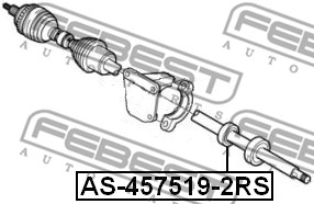 AS-457519-2RS FEBEST ПОДШИПНИК ПРИВОДНОГО ВАЛА VOLVO