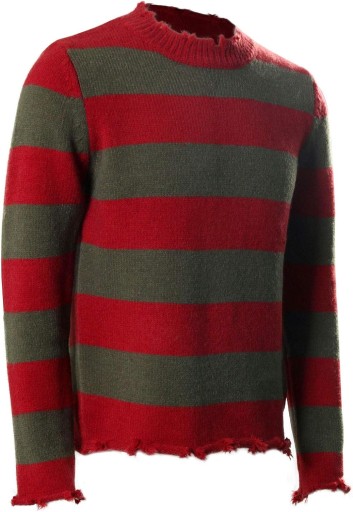 NUWIND Freddy Krueger sweter w paski, dzianinowy sweter, koszmar na ulicy