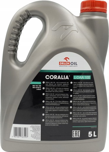 ORLEN CORALIA L-DAA 100 5л Компрессорное масло | 4 шт.