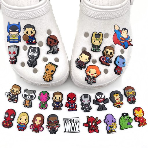 Przypinka Superbohater Czarna Wdowa Marvel do Crocs butów telefonu torebki