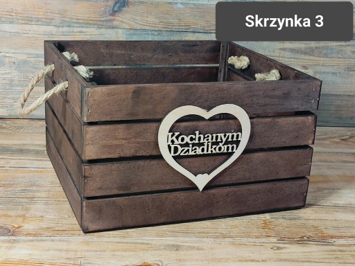 БОЛЬШАЯ ДЕРЕВЯННАЯ КОРОБКА ДЛЯ БАБУШКИ И ДЕДУШКИ 28х26х16 УПАКОВКА ДЛЯ СЛАДОСТЕЙ