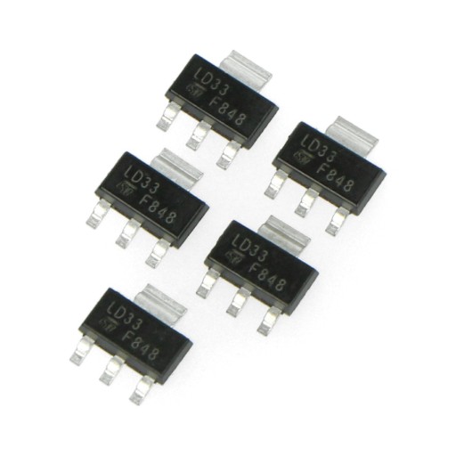 LDO стабилизатор 3,3В LM1117MP - SMD SOT223 - 5 шт.