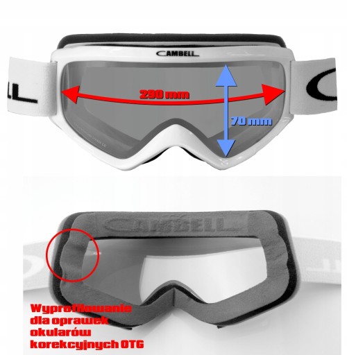 Лыжные очки REVO OTG UV400 Двойные линзы