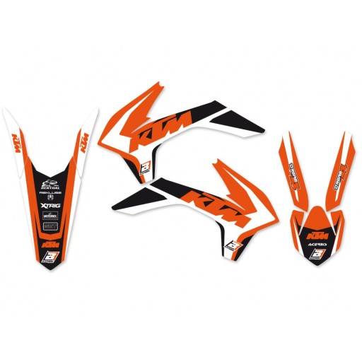 НАБОР НАКЛЕЙКОВ KTM SX/SXF 13-15, EXC 14-16, DREAM 4 ОРАНЖЕВЫЙ/ЧЕРНЫЙ