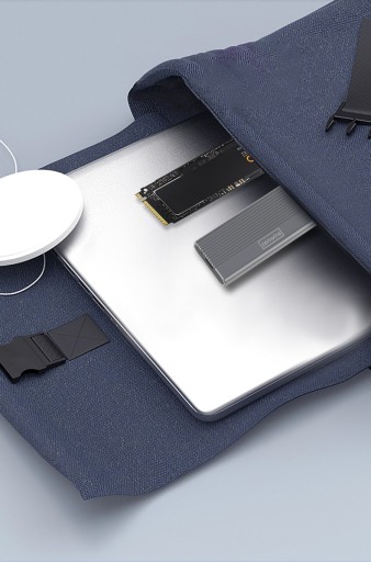 Корпус-адаптер SSD-накопитель M2 NVMe PCIe 2-в-1 USB 3.2 Gen 2 Карман USB-C m.2