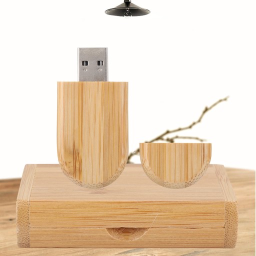 овальная деревянная флешка USB 3.0 в корпусе с U-диском