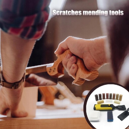 Laminate repair kit, floor wax, countertop