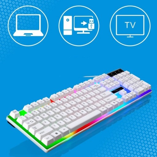 ИГРОВАЯ КЛАВИАТУРА СО СВЕТОДИОДНОЙ ПОДСВЕТКОЙ ДЛЯ ГЕЙМЕРОВ