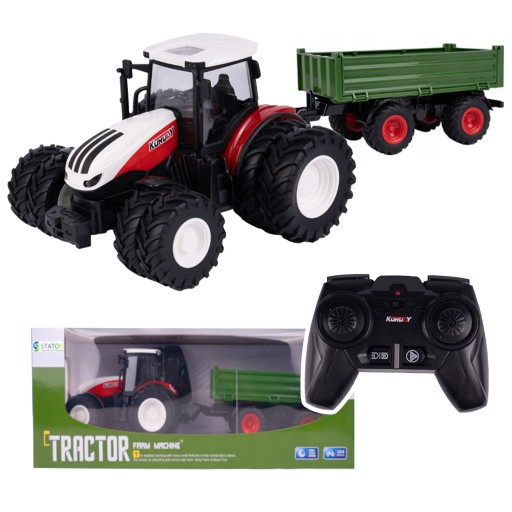 TRAKTOR CIĄGNIK PRZYCZEPA WYWROTKA MASZYNA ROLNICZA ZDALNIE STEROWANA DUŻY