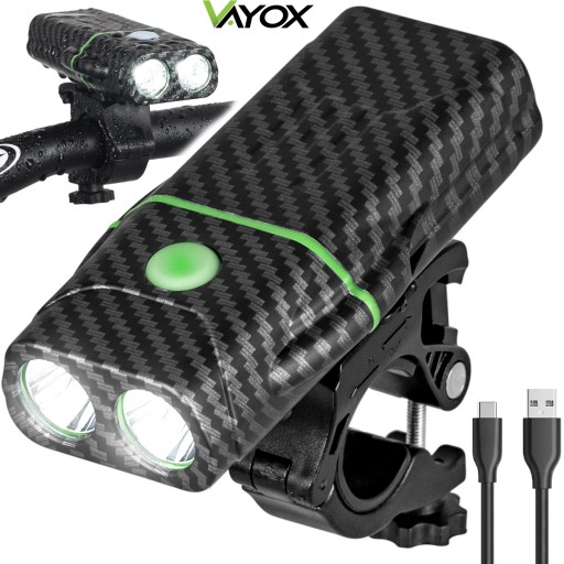 LAMPKA ROWEROWA PRZÓD LED USB LAMPA PRZEDNIA VAYOX