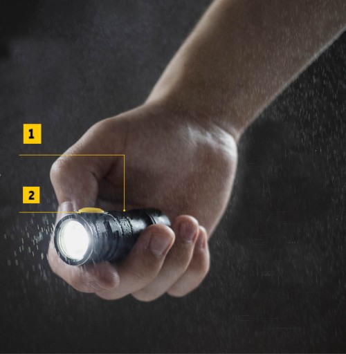 LATARKA PRIME C1 PRO AKUMULATOROWA ŚWIATŁO BIAŁE 1000 LM SPORTOWA MOCNA