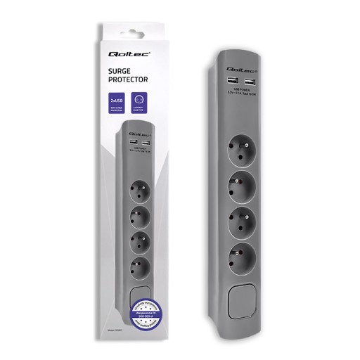 QOLTEC 50281 полоса (1,8 м) Серый
