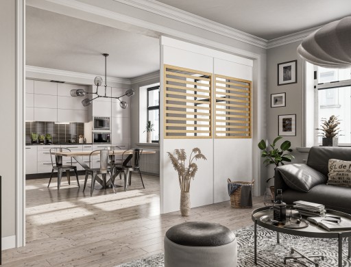 Накладки на раздвижные двери GoodHome Alara, белые