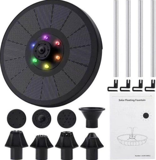 СОЛНЕЧНЫЙ ПРУД ФОНТАН LED RGB