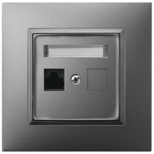ИНТЕРНЕТ-РОЗЕТКА RJ45 СЕРАЯ OSPEL ARIA