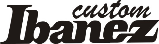 Наклейка с логотипом IBANEZ CUSTOM на грифе гитары