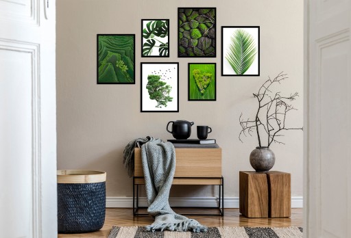 KOMPLET Galeria 6szt Plakaty BEZ RAMY KMMA 252