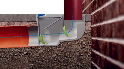ОЧИСТИТЕЛЬ БОКОВЫХ ЖЕЛОБОВ SIDE GUTTER CLEANER DRAIN 110 Серый Универсальный Сифон