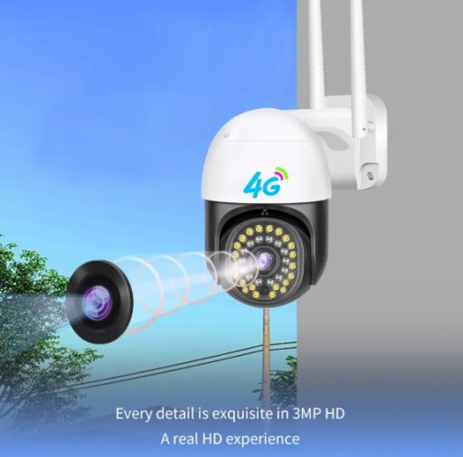БЕСПРОВОДНАЯ НАРУЖНАЯ ПОВОРОТНАЯ WIFI 4G 8-мегапиксельная камера