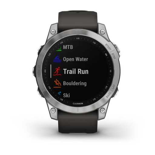 Часы Garmin Fenix ​​7 Silver - графитовый ремешок