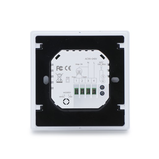 Wi-Fi КОМНАТНЫЙ ТЕРМОСТАТ TUYA LCD для газового котла KNOB 5A Белый