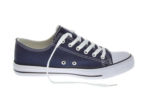 Gładki trampki sportowe LA01 Navy r.36