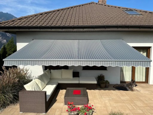 Тент электрический 450х300 Grey Stripes STD