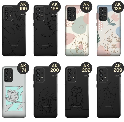 ETUI DO SAMSUNG GALAXY A33 5G WZORY CONTINUOUS LINE-ART KRESKA LINIE CASE