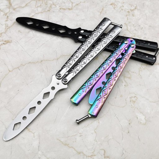 Тренировочный нож Butterfly Balisong Trainer, безопасный для использования, белый