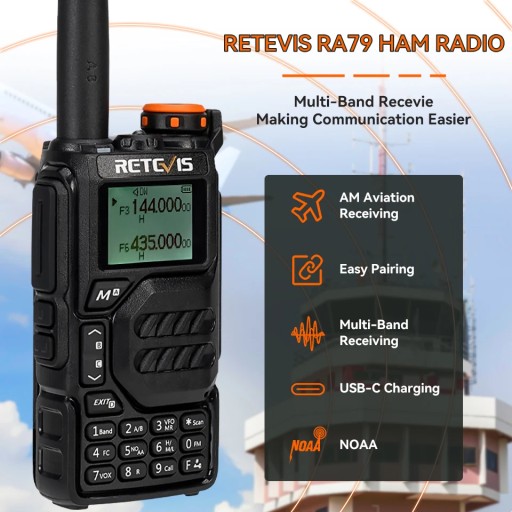 Радиостанция Retevis RA79 Walkie Talkie AM FM Airband