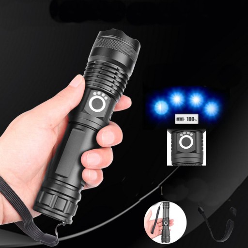 Тактический охотничий прожектор аккумуляторный MEGA ZOOM XLM P90 USB