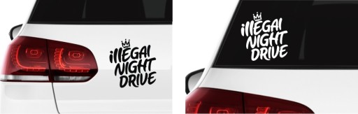 Наклейка на автоскутер ILLEGAL NIGHT DRIVE 14 см