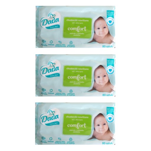 Chusteczki nawilżane Dada Extra Soft Comfort 3x80 sztuk