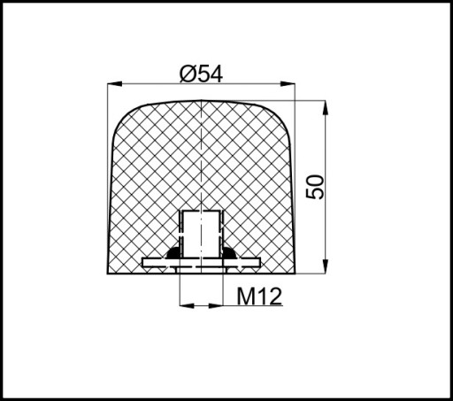Виброизолятор/бампер-бампер/бампер/ножка Полиуретан Внутренняя резьба М12