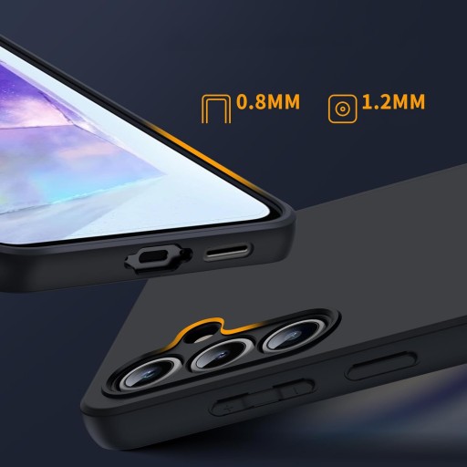 Силиконовый мягкий матовый корпус Гибкий корпус для Samsung Galaxy A55 5G + Glass 9h