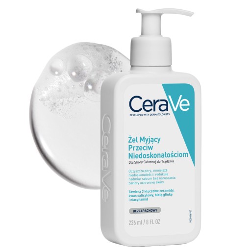 CeraVe ОЧИЩАЮЩИЙ ГЕЛЬ ПРОТИВ НЕСОВЕРШЕНСТВ ДЕРМОКОСМЕТИК 235 МЛ