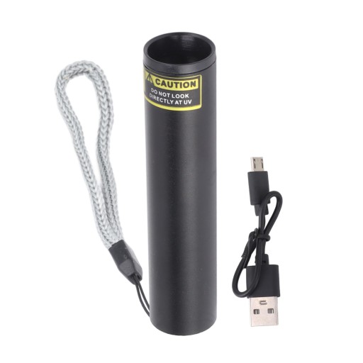 Маленький УФ-фонарик 3 Вт, 365 нм, перезаряжаемый USB-светодиод